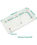 No Fuss Four Pack Heavy Duty Mending Plates Stainless Steel Straight Brackets, 100mm x 50mm size for wood shelves assembly.
