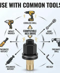 Premium Head Rivet Nut Tool Kit For Professionals And DIYers M3 To M12 With 55 Pieces Mandrels Fasteners Steel Inserts Perfect For Sheet Metal Jobs Auto Repair And Home Projects You Gotta Get This Heavy Duty Set compatible hex drive for drill, ratchet, wrench