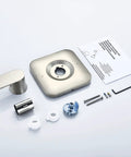 Genta LX Posi-Temp Valve Trim Kit Upgrade In Brushed Nickel For 2510 2520 2570 2590 Valves All Metal Construction Easy To Adjust Lever Handle With Red Blue Temperature Indicator Trim Kit Only components on display