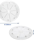 Must-Have 8 Inch Acrylic Turntable Organizer With 360 Degree Rotation, Clear Lazy Susan dimensions illustration