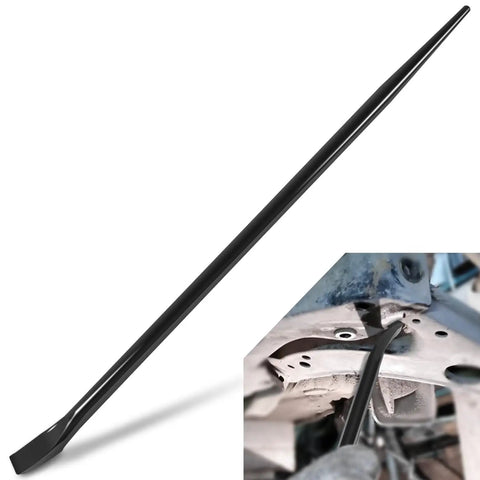 Pro Grade Round Connecting Bar For Go To Aligning Prying And Chiseling With Alignment Tip And Bent Chisel End Built From Heavy Duty Steel