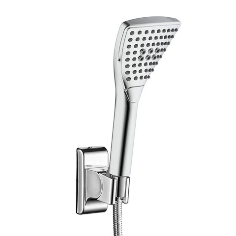 PowerShot Shower System With Air-Infused Curved 8 Inch Multi-Pattern Showerhead And 3 Function Hand Shower, Brushed Nickel Finish