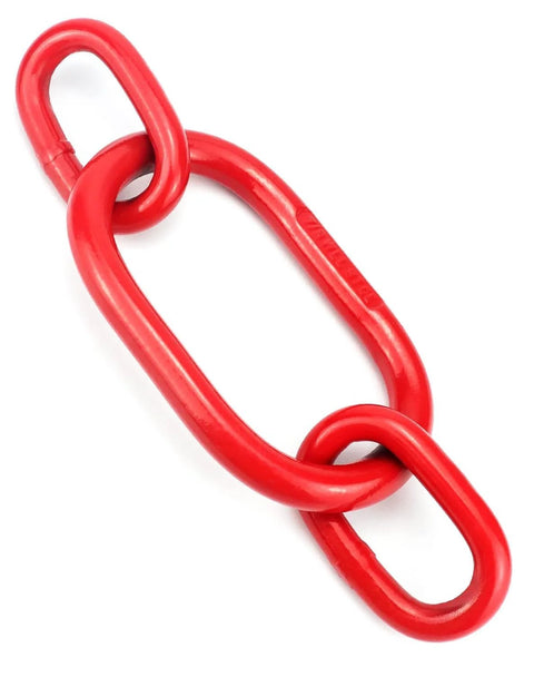 G80 Chain Sling Ring Oblong Master Link Hoist Ring 8 Ton Capacity Red Heavy Duty Steel for Industrial Lifting