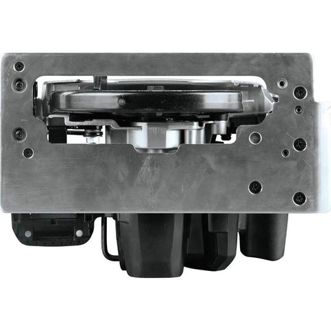 Bottom view of 18V Sub-Compact Brushless Cordless 6-1/2 Inch Circular Saw Tool Only, Ergonomic Right-Side Blade Design