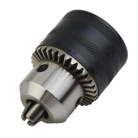 High Quality Rock Solid One Half Inch Drill Chuck With Secure Morse Taper Two Mounting Comes With Key For Precise Metal Or Wood Drilling On Lathe Tailstock Built For Serious Shop And Garage Use Making Your Work Simple And Fast To Handle, steel drill chuck with key