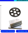 54T Hard Steel Spur Main Gear For One Tenth Scale RC Slash Stampede Rustler E Revo Jato Rally T Maxx Four By Four And Two Wheel Drive Upgraded CNC Machined Precision Gear Replacement with steel blocks