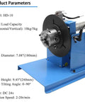 Automatic Rotary Welding Positioner Rock Solid Cast Iron Base Built Tough Smooth Operator 0 To 90 Degree Flip Table With 65mm Chuck for 10kg workpiece rotation.