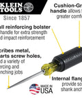 650 Scratch Awl With A 3 And A Half Inch Shank And Cushion Grip For Precise Scribing, Hole Starting, Punching And Metalwork, Made In USA