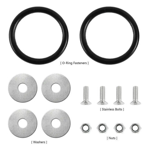 Universal Aluminum Bumper Fastener Kit With Quick Release Bolts And Washers For Front And Rear Bumpers Trunk Fender And Hatch Lids