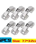 90 Degree No Drilling Cabinet Hinge Set In Silver Stainless Steel For Quick Mess Free Install On Kitchen Cabinets And Cupboards Six Pack Easy 90 Degree Opening And Strong Hold For Your Furniture Renovation