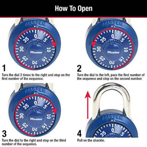 Locker Combo Padlock With Three Digit Code For School And Gym Lockers Keyless Entry Durable Metal Body Easy To Use Security For Lockers Colors May Vary
