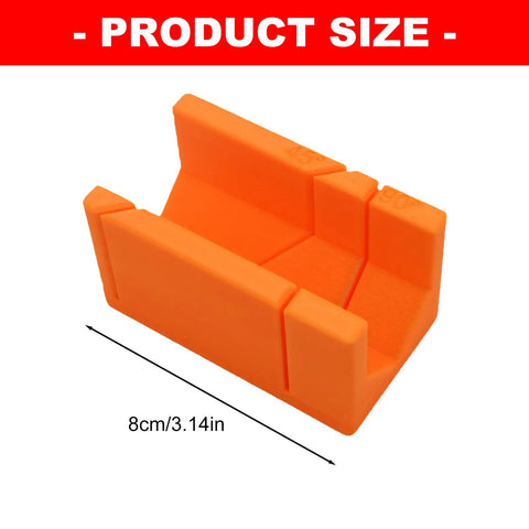 Compact 90 Degree And 45 Degree Cutting Guide For Woodworking, 8cm/3.14in orange plastic miter guide for straight cuts