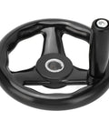 Lathe Hand Wheel 16 X 160 Mm Universal Round Control Knob with detachable handle for milling machines and grinders, durable engineering plastic