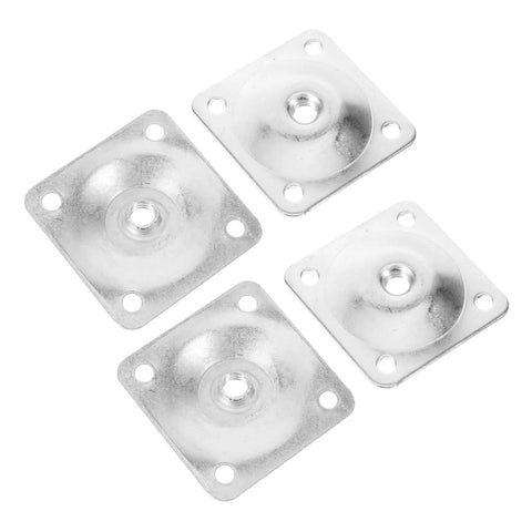 Heavy Duty Metal Mount Plates For Sweet Zero Hassle Table Leg Swaps 20 Piece Furniture Connector Kit With Secure Lock Design, four metal brackets.