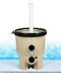 Filter Tank Bottom Assembly Replacement For Pentair FNS Plus Pool FNSP60 DE 60 Sq Ft shown poolside, corrosion-resistant model