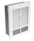 Quiet Forced Air Wall Heater 1000W 120V White Dual Wattage Electric Space Heating For Garage Barn Smart Limit Protection aluminum fan mount.