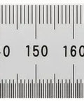 12x300mm Steel Rule With Dual Scale Inch And Millimeter Readings, One Fiftieth Inch And One Hundredth Inch Readings, 0.5mm Graduation, Three Sixty Fourth Inch Thick, One Inch Wide, Satin Chrome Finish For Precision Machining Metalworking And Carpentry, mm scale
