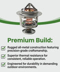 Heavy Duty Engine Thermostat M147342 For Precise Temperature Regulation That Opens At 82 C 179 F To Prevent Overheating And Stand Up To Outdoor Rugged Use Under Heavy Loads Durable Alloy Housing For Long Term Outdoor Use And Easy Install, all-metal thermostat
