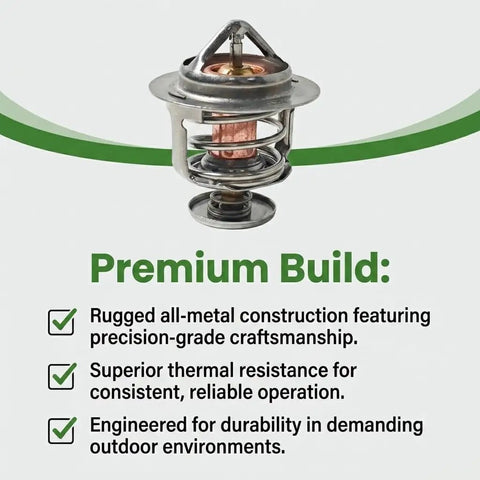 Heavy Duty Engine Thermostat M147342 For Precise Temperature Regulation That Opens At 82 C 179 F To Prevent Overheating And Stand Up To Outdoor Rugged Use Under Heavy Loads Durable Alloy Housing For Long Term Outdoor Use And Easy Install, all-metal thermostat