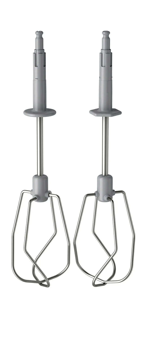 High Octane 350 Watt Hand Mixer With SmartMix Technology nine speed settings and turbo mode beaters in stainless steel and gray.