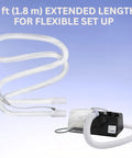 Corrugated Flexible Air Tubing For Luna G3 Devices with extended length and quick-connect ends, shown with condensation-resistant hose setup