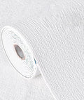 Hassle Free Peel And Stick Self Adhesive Wallpaper Roll Hella Waterproof Moisture Proof Thermal Insulation Wall Sticker Pasteless Contact Paper Super Snazzy Home Decor Big Time Upgrade 50X300Cm Wrap, close-up of white textured roll.
