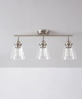 Mika 3 Light Track Lighting Kit In Matte Black With Clear Glass Shades Bulbs Not Included Mid Century Modern Vibe for ceiling