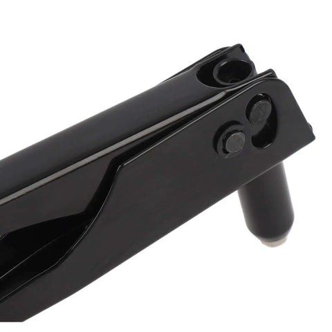 Ditch The Flimsy Tools And Grab This Heavy Duty Riveter Kit For Serious Metal And Plastic Jobs Including Auto Body Gutter Repairs With 120 Premium Rivets For Rock Solid Connections On Every Single Project. Black metal hand riveter close-up