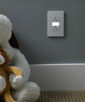 Screwless 1 Gang Decorator Wall Plates 20 Pack Low Profile Snap On Design Durable Polycarbonate in children’s room