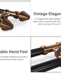 Retro Door Pull Handle Aluminum Alloy Push Pull Entry For Wood Glass And Sliding Doors With Easy Installation Included Ideal For Interior And Exterior Use On Cabinets Closets Barns And Gates, vintage elegant design, comfortable hand feel.