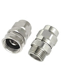 Solid Brass Five Eighths Inch Garden Hose Repair Kit With Heavy Duty Male And Female Ends Leak Proof Hose Mender Connector Fittings