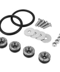 Bumper Trunk Quick Release Fastener Kit Gun Metal 24mm Diameter and 11mm Height Includes Hardware for Easy Front and Rear Bumper Installation and Removal Set of 4