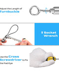 Easy Install String Light Hanging Kit With 250 Feet Vinyl Coated 304 Stainless Steel Cable Guide Wire Turnbuckles And Hooks instructions.