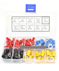 Premium 125 Piece Ring Terminal Kit With Copper Crimp Pre Insulated Wire Connectors For Tough Car And Electrical Projects That Keep Connections Solid As A Rock, assorted ring terminals in storage case