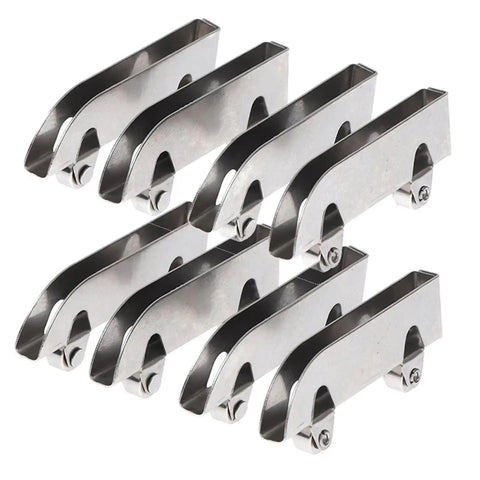 Full Extension Drawer Slides Kit, Stainless Steel Rails For Cabinets, 4 Or 8 Pack, Includes Glass Sliding Door Wheels And 5mm Track Clamp