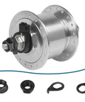 Heavy Duty Bicycle Hub Nut Set Built Tough Three Eighths Inch Black Flange Axle Nuts With Front And Rear Wheel Safety Washers