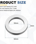 Thrust Needle Bearing Set With Eight Washers 35Mm Inner Dia 52Mm Outer Dia 4Mm Thick Chrome Steel Needle Rollers With Steel Cage