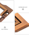 Close-up of Hidden Drawer Pull Handles In Zinc Alloy Antique Brass, highlighting discreet design and material detail.