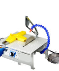 Jade Carving Machine Bench Grinder Polisher Cutting Tool Electric Stone Workbench with a 150mm blade for gemstone tasks.