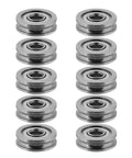 Rock Solid Hella Durable U Pulley Rail Ball Bearing Set For 3D Printer Extruder Metal U604ZZ Replacement Parts, ten precision steel bearings.
