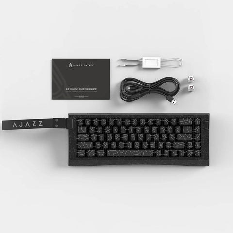 60 Percent Wired Mechanical Gaming Keyboard With Magnetic Switches 8000Hz Polling Rate 0.08Ms Latency layout with accessories on a grey surface.