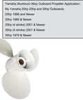 Yamaha Outboard Aluminum Propeller 9.875 By 12 Pitch 3 Blade Right Rotation 10 Spline Fits 20-30HP Motors Beefed-Up