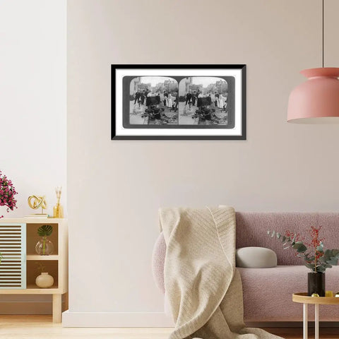 Vintage Old School San Francisco Street Life Wall Art Print 17x22 Reproduction Photo From Classic Era California in living room.