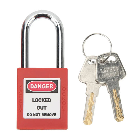 Lockout Tagout Kit With Non Conductive Padlock And 6 Hole Steel Hasp Tamper Proof For Industrial Equipment Maintenance Work 1 Inch Shackle Safe