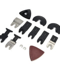 Versatile Oscillating Saw Blade Kit With Pro Grade High Carbon Steel Blades, Quick Release Multitool Design layout