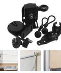 Upgrade Your Home With This Ultimate Universal Bungee Kit Featuring End Caps And Lanyard Cord Locks For Roller Shades Plus Wind Resistant Ball Lock Mechanism roller shade hardware set in black plastic