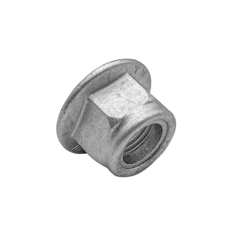 Rock Solid M16x1.5 Rear Wheel Axle Nut Spindle Retainers For 49cc 75cc 110cc 150cc Scooters And Motorcycles GY6 Center Shaft Heavy Duty Carbon Steel two-piece nut viewed from the side