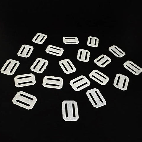 40-Piece RC Airplane Hinge Set Folding Leaf Paper Hinges For Aileron And Tail Wing Connectors, white hinges displayed on black background