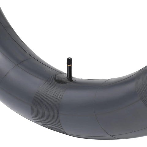 Close-up of a Two Pack Self Sealing Fat Bike Inner Tubes 20x4 with 32mm Schrader Valve for quick repair, puncture resistant.