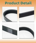 Close-up of Multi Ribbed Drive Belt for K770 Cut Off Saws showing ribbed design and label 544908406, 32 13/16 inch length.